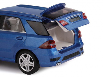 Машина ''АВТОПАНОРАМА'' Mercedes-Benz ML63 AMG, синий, 1/32, свет, звук, инерция, в/к 17,5*13,5*9 см