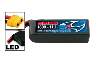 Li-Po 11,1В(3S) 1600mah 75C SoftCase XT60 Racing Drone Battery