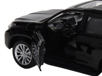 Машина ''АВТОПАНОРАМА'' Land Cruiser Prado, черный, 1/32, свет, звук, инерция, в/к 17,5*13,5*9 см