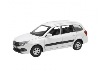 Машина ''АВТОПАНОРАМА'' LADA GRANTA CROSS, белый, 1/24, свет, звук, инерция, в/к 24,5*12,5*10,5 см