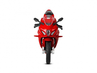 Мотоцикл АВТОПАНОРАМА SUZUKI GSR-R1000, 1/18, металл, красный, свободный ход колес