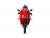 Мотоцикл АВТОПАНОРАМА SUZUKI GSR-R1000, 1/18, металл, красный, свободный ход колес