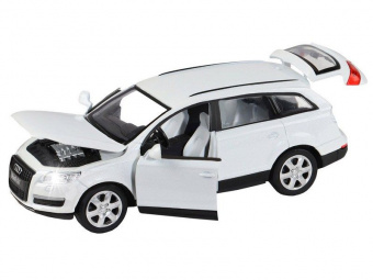 Машина ''АВТОПАНОРАМА'' Audi Q7, белый, 1/32, свет, звук, инерция, в/к 17,5*13,5*9 см
