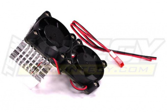 Радиатор с двумя куллерами (серебр) для 750 двигателя Traxxas Summit & Revo