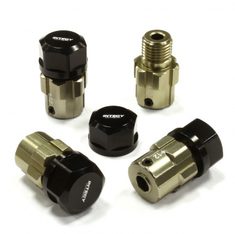 Хексы (4шт) выступ +12мм (черные) T-Maxx, 1/10 Revo & Summit
