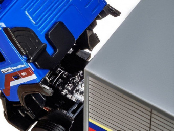 Машина ''АВТОПАНОРАМА'' Volvo, синий, 1/50, свет, звук, в/к 28*14*10 см
