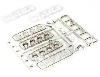 Realistic Folding Light Bar w/ 6 Plastic LED Light Housing for 1/10 Size Off-Road