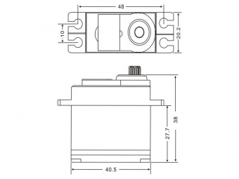 Сервомашинка цифровая JX Servo PDI-6110MG (61г/10.68/0.083/6V) стандартная
