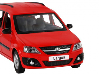 Машина ''АВТОПАНОРАМА'' LADA LARGUS, красный, 1/24, свет, звук, инерция, в/к 24,5*12,5*10,5 см