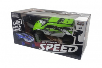 Машинка Monster Truck на пульте управления (полный привод, 2.4G, 1:10) Зеленая