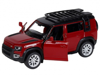 Машина АВТОПАНОРАМА 2020 Land Rover Defender 110, 1/43, красный, в/к 17,5*12,5*6,5 см