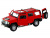 Машина ''АВТОПАНОРАМА'' Hummer H3, красный, 1/32, свет, звук, инерция, в/к 17,5*13,5*9 см