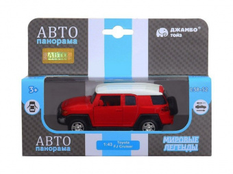 Машина ''АВТОПАНОРАМА'' Toyota FJ Cruiser, красный, 1/43, инерция, в/к 17,5*12,5*6,5 см