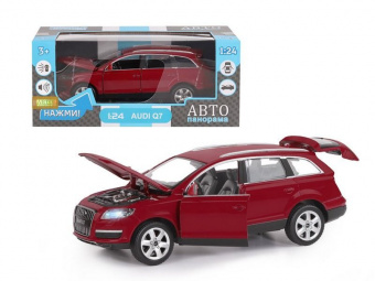 Машина ''АВТОПАНОРАМА'' Audi Q7, бордовый, 1/24, в/к 24,5*12,5*10,5 см