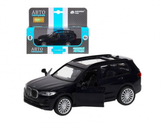 Машина АВТОПАНОРАМА BMW X7, 1/44, черный, инерция, откр. двери, в/к 17,5*12,5*6,5 см