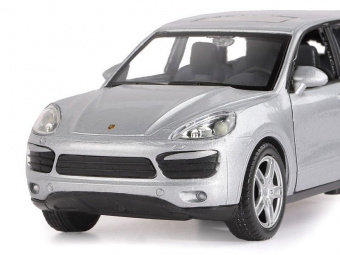 Машина ''АВТОПАНОРАМА'' Porsche Cayenne S, серебряный, 1/32, свет, звук, инерция, в/к 17,5*13,5*9 см