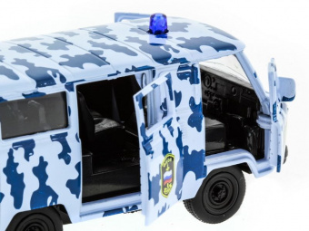 Машина ''АВТОПАНОРАМА'' инерц. УАЗ-452 (ОМОН) 1/50, в/к 12*7*5,5 см