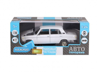 Машина ''АВТОПАНОРАМА'' ВАЗ 2106, 1/22, белый, инерция, в/к 24,5x12,5x10,5 см