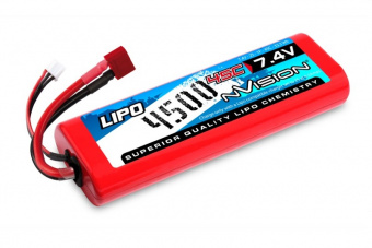 Аккумулятор автомодельный nVision Li-Pol 2S 4500mAh, 45c