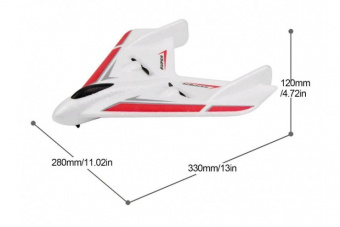 Радиоуправляемый самолет-крыло Fei Xiong Delta wing indoor aircraft - FX601 Красный