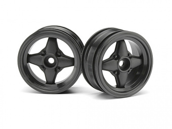 Диски 1/10 мини - MX60 4 SPOKE GUNMETAL (вынос 0mm/ 2шт)