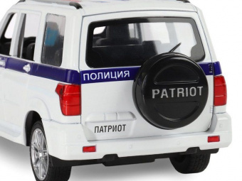 Машина ''АВТОПАНОРАМА'' УАЗ PATRIOT Полиция, 1/26, свет, звук, инерция, в/к 24,5*12,5*10,5 см