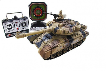 Радиоуправляемый танковый бой с мишенью Household Russia T-90