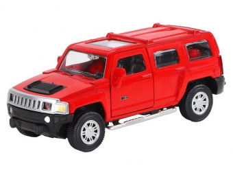 Машина АВТОПАНОРАМА Hummer H3, красный, 1/43, инерция, в/к 17,5*12,5*6,5 см