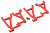 Mini E-Revo Front A-arms - Red