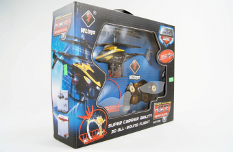 Радиоуправляемый вертолет 3-х канальный Wltoys V388 с механизированным подъемным краном