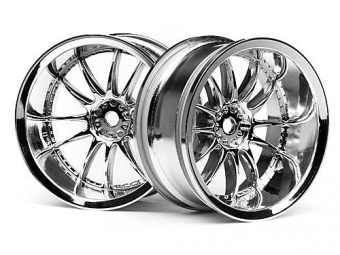 Диски туринг 1/10 - WORK XSA 02C / 26mm / CHROME (вынос 9mm) 2шт