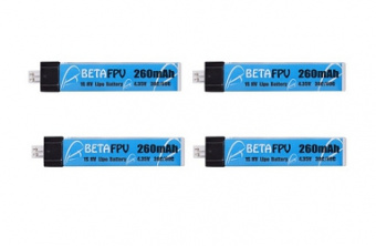 Аккумулятор BETAFPV 260 mAh 1S 3.7V HV LiPo Whoop Battery (4шт)
