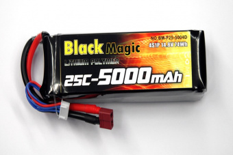 LiPo 14,8В(4S) 5000mAh 25C Soft Case Deans plug