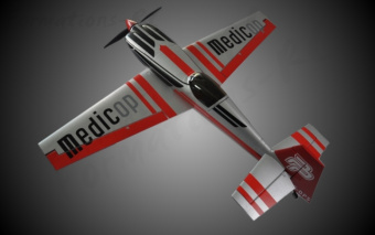 Модель самолета 1450мм Extra330s, red&Silver. PNP