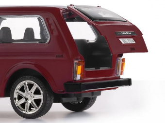 Машина ''АВТОПАНОРАМА'' ВАЗ 21214, 1/22, бордовый, инерция, в/к 24,5x12,5x10,5 см