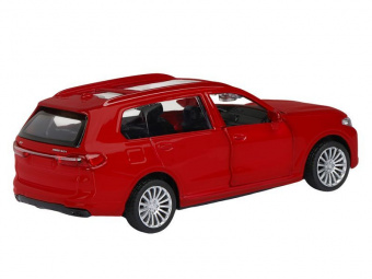 Машина АВТОПАНОРАМА BMW X7, 1/44, красный металлик, откр. двери, в/к 17,5*12,5*6,5 см