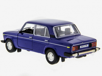 Машина ''АВТОПАНОРАМА'' ВАЗ 2106 синяя ,1/22, инерция, Pull Bаck механизм, в/к 10*12*22 cм
