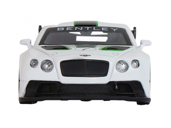 Машина ''АВТОПАНОРАМА'' Bentley Continental GT3, белый, 1/43, инерция, в/к 17,5*12,5*6,5 см