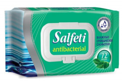SALFETI антибактериальные влажные салфетки , 72шт