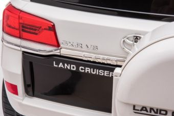 Детский электромобиль Toyota Land Cruiser (12V, пульт управления) Белый