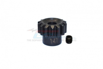 Шестерня GPM из высокоуглеродистой стали 14T 1Mod SCX6014TS-BK