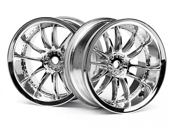 Диски туринг 1/10 - WORK XSA 02C (26mm/ CHROME/ вынос 6mm) 2шт