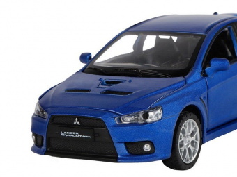 Машина ''АВТОПАНОРАМА'' Mitsubishi Lancer Evolution, синий, 1/32, свет, звук, в/к 17,5*12,5*6,5 см
