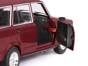 Машина ''АВТОПАНОРАМА'' ВАЗ 2104, 1/24, бордовый, инерция, в/к  24,5x12,5x10,5 см