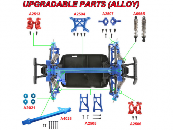 Радиоуправляемый монстр Remo Hobby SMAX (синий) 4WD 2.4G 1/16 RTR