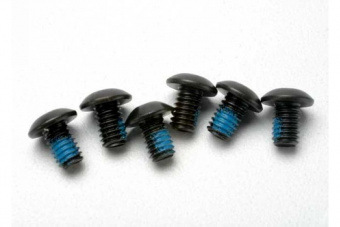 Screws, 4x6mm button-head machine (hex drive) (with threadlock) (6)
