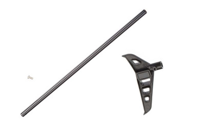 Tail boom (black-anodized)/ tail fin/ screw (1)