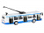Троллейбус ''Автопанорама'', синий, 1/90, свет, звук, инерция, в/к 22*13,5*5,8 см
