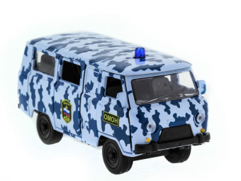 Машина ''АВТОПАНОРАМА'' инерц. УАЗ-452 (ОМОН) 1/50, в/к 12*7*5,5 см
