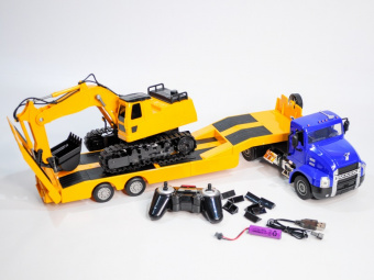 Радиоуправляемый тягач с тралом Double Eagle MACK 1/26 2.4G RTR